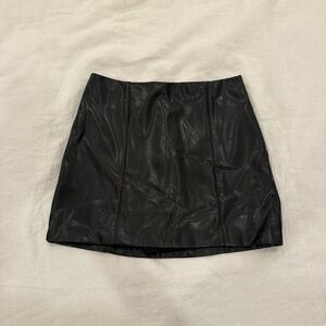 Abercrombie & Fitch Black Leather Skirt